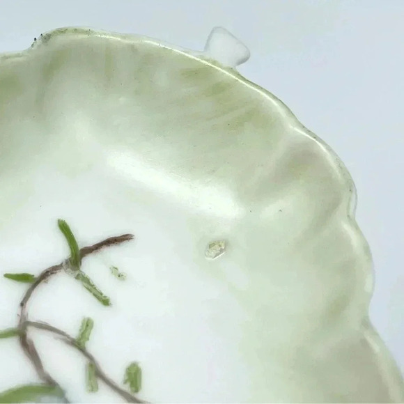 3 Vintage Pear & Apple Shaped Hand Painted TRINKET DISHES Fruit & Flowers - Picture 12 of 13